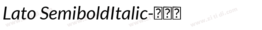 Lato SemiboldItalic字体转换